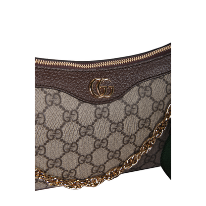 Ophidia Mini Leather Bag - Brown