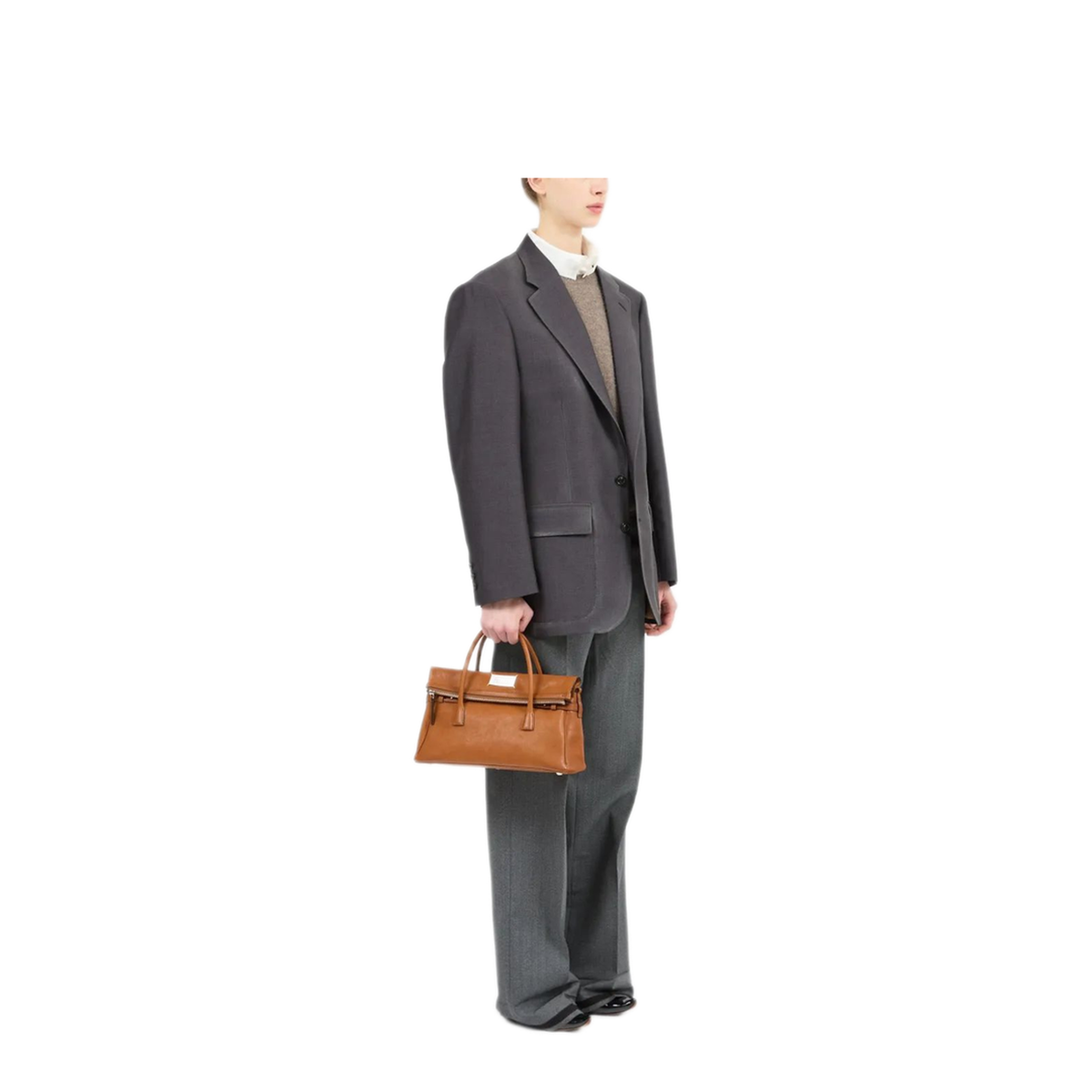 5AC Medium Goatskin Handbag - Vintage Cognac