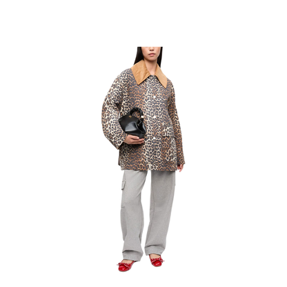 Leopard Print Midi Jacket
