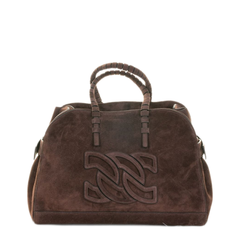 Park Avenue Velour Suede Calfskin Bag - Cacao