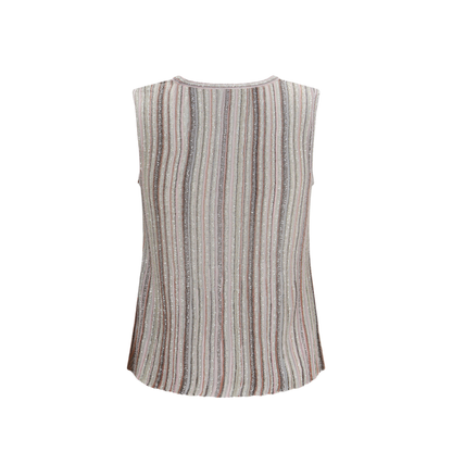 MAYFEYR - Missoni - Sleeveless Ribbed Sequin Top - DS26WK0JBK01J8S30GE
