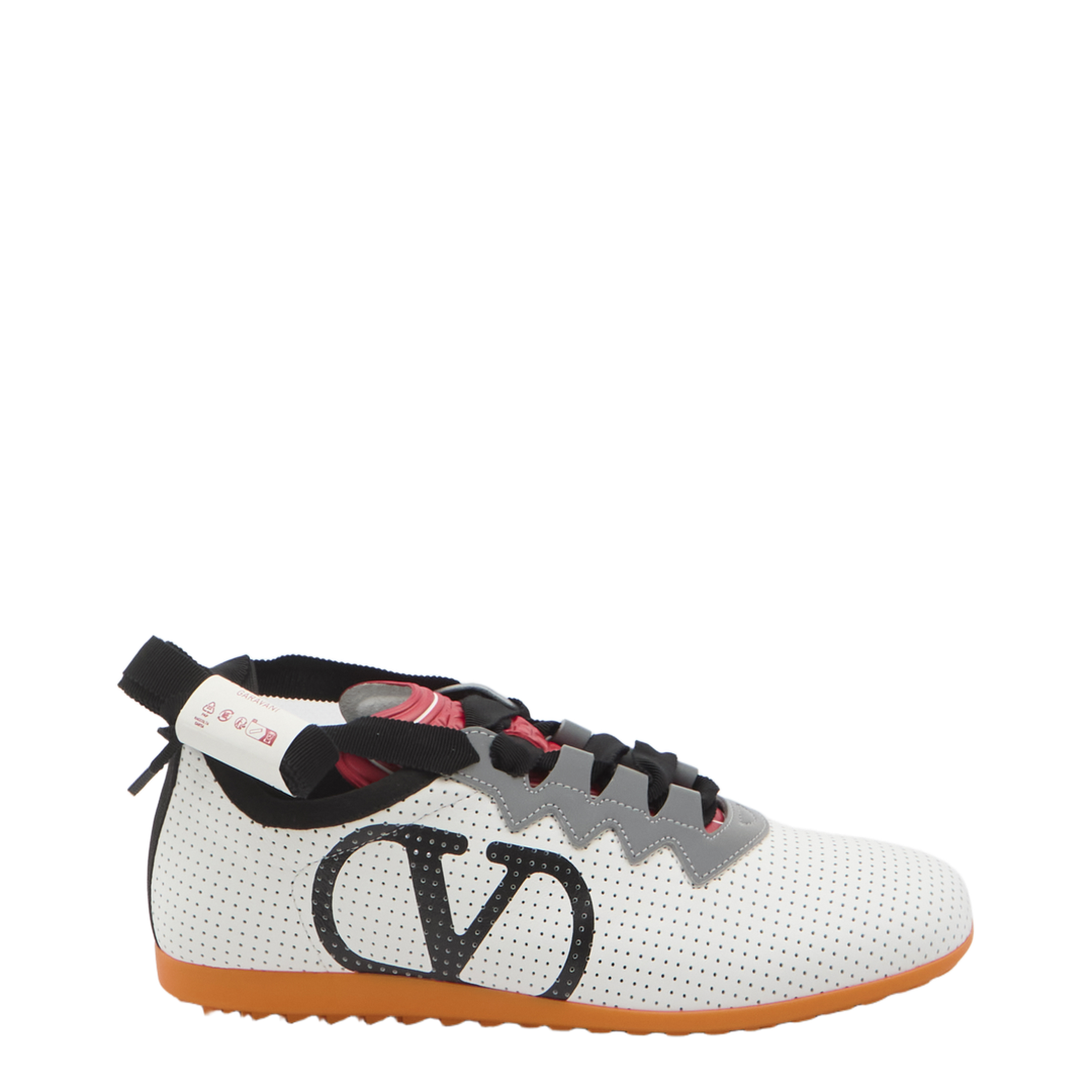 White Perforated Nappa Leather Chromathon Sneaker