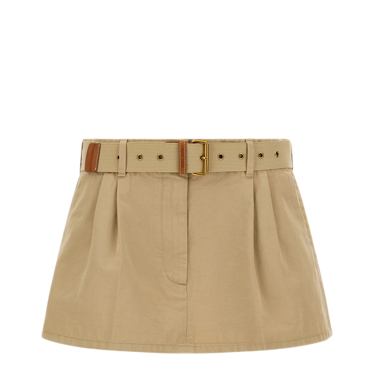 MAYFEYR - Miu Miu - Cotton Gabardine Mini Skirt - MG2637SOOO19EKF0006