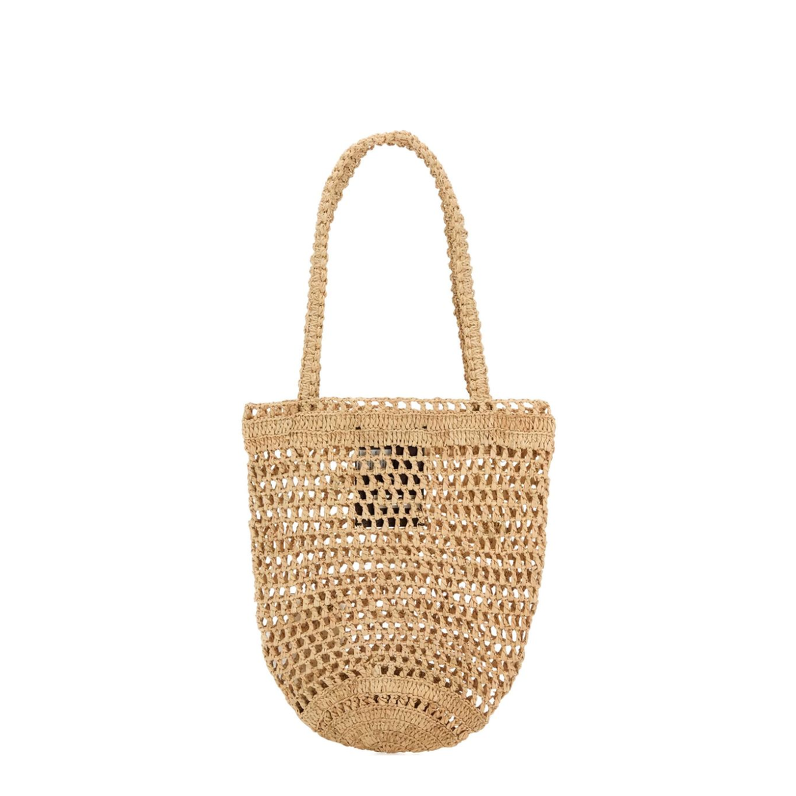 Small Summer Banana Tote Bag in Raffia