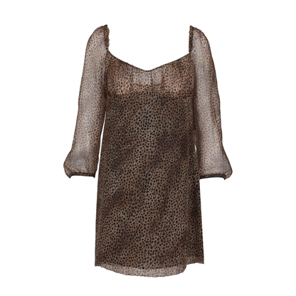 MAYFEYR - Saint Laurent - Robe Soie Imprimee Leopard - 859949Y7J389665
