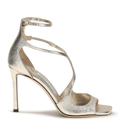 MAYFEYR - Jimmy Choo - Azia Glitter Sandals - J000183450PLATINUM
