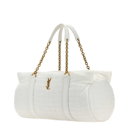 Gloria Nylon Duffel Bags - White