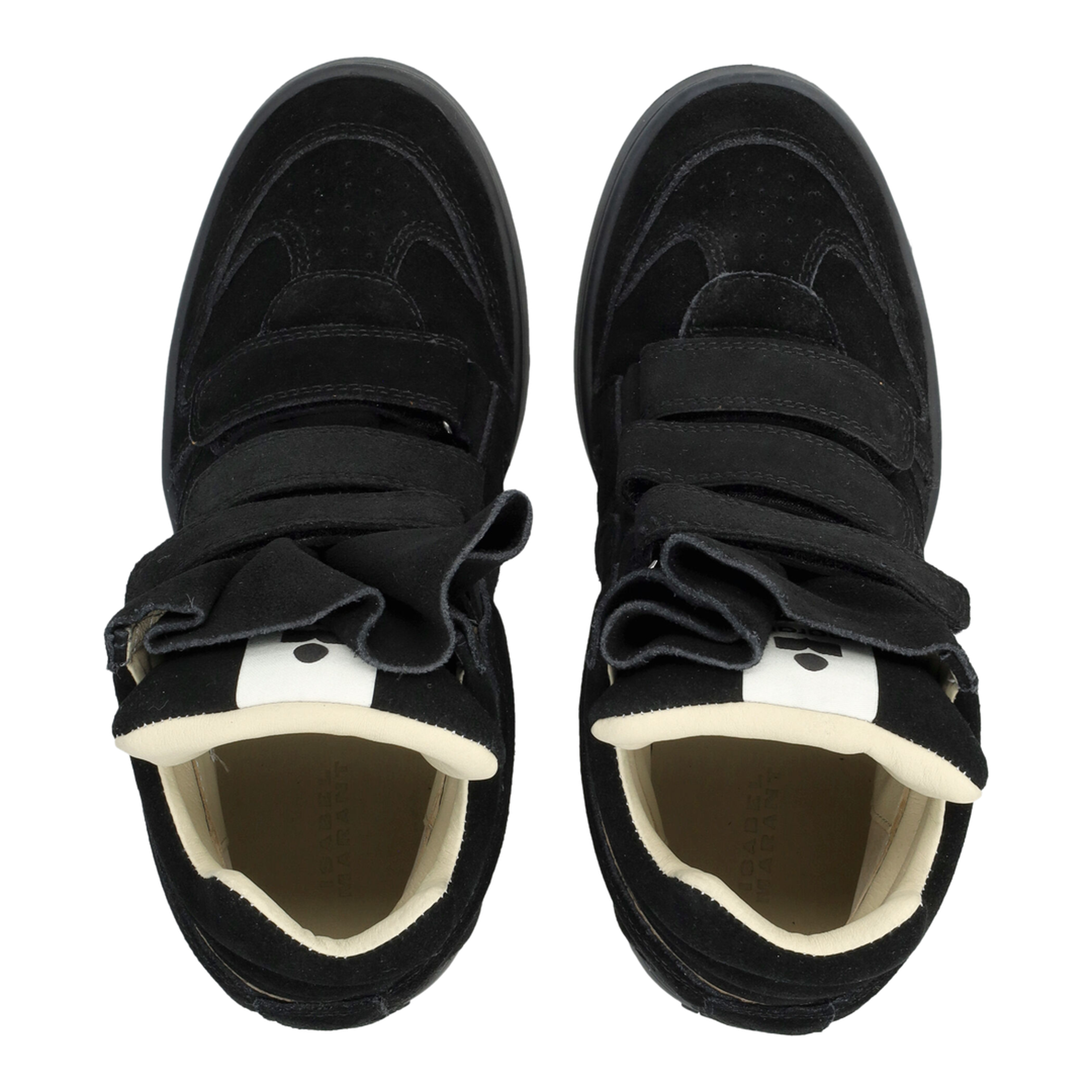 Bekett wedge sneakers in black suede