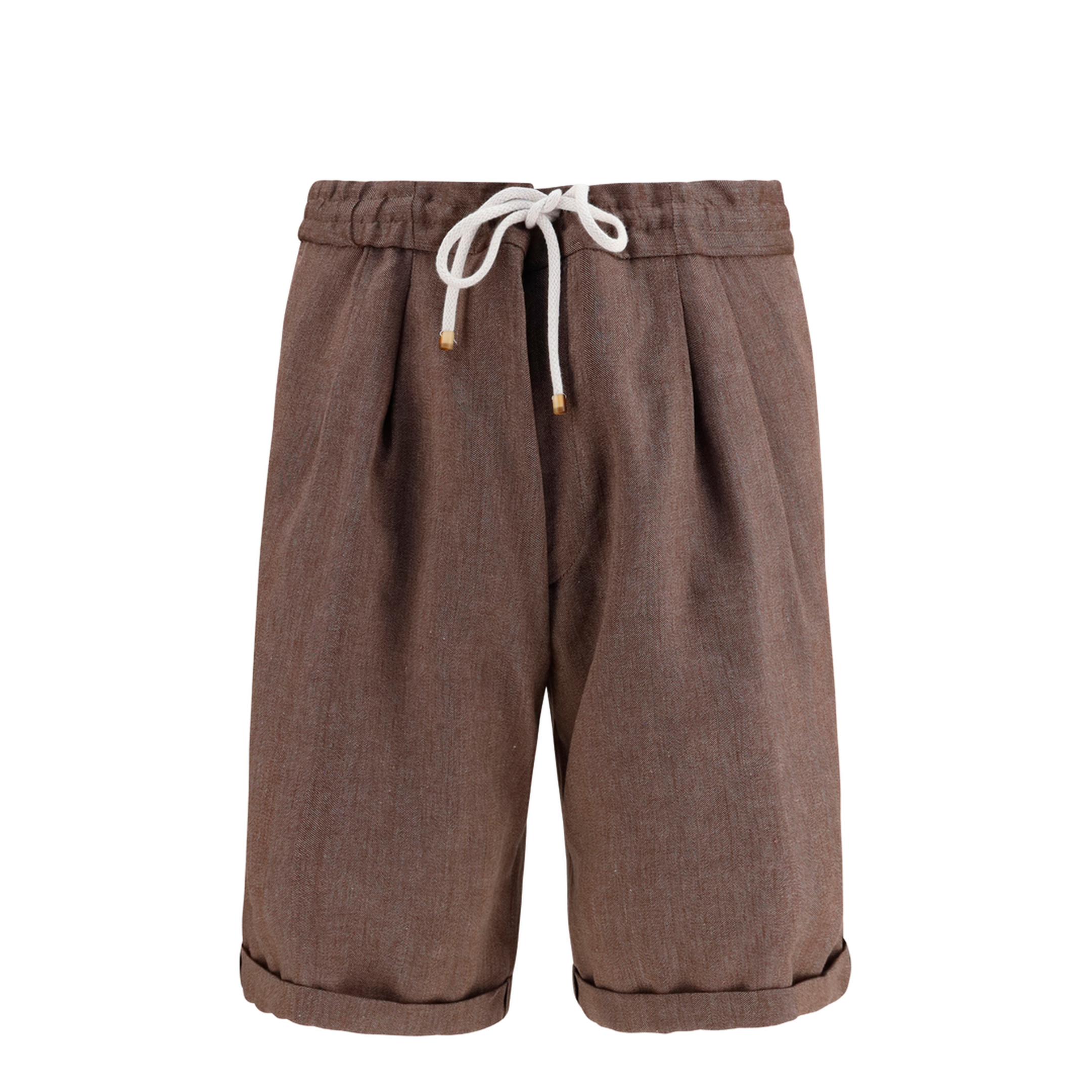 MAYFEYR - Brunello Cucinelli - Linen And Virgin Wool Chevron Bermuda Shorts - MZ408U0020