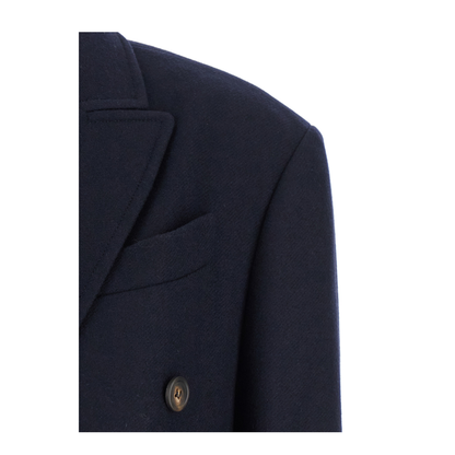 Long Double Breasted Coat Black