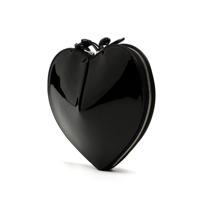 Le Cœur Calfskin Crossbody Bag - Black