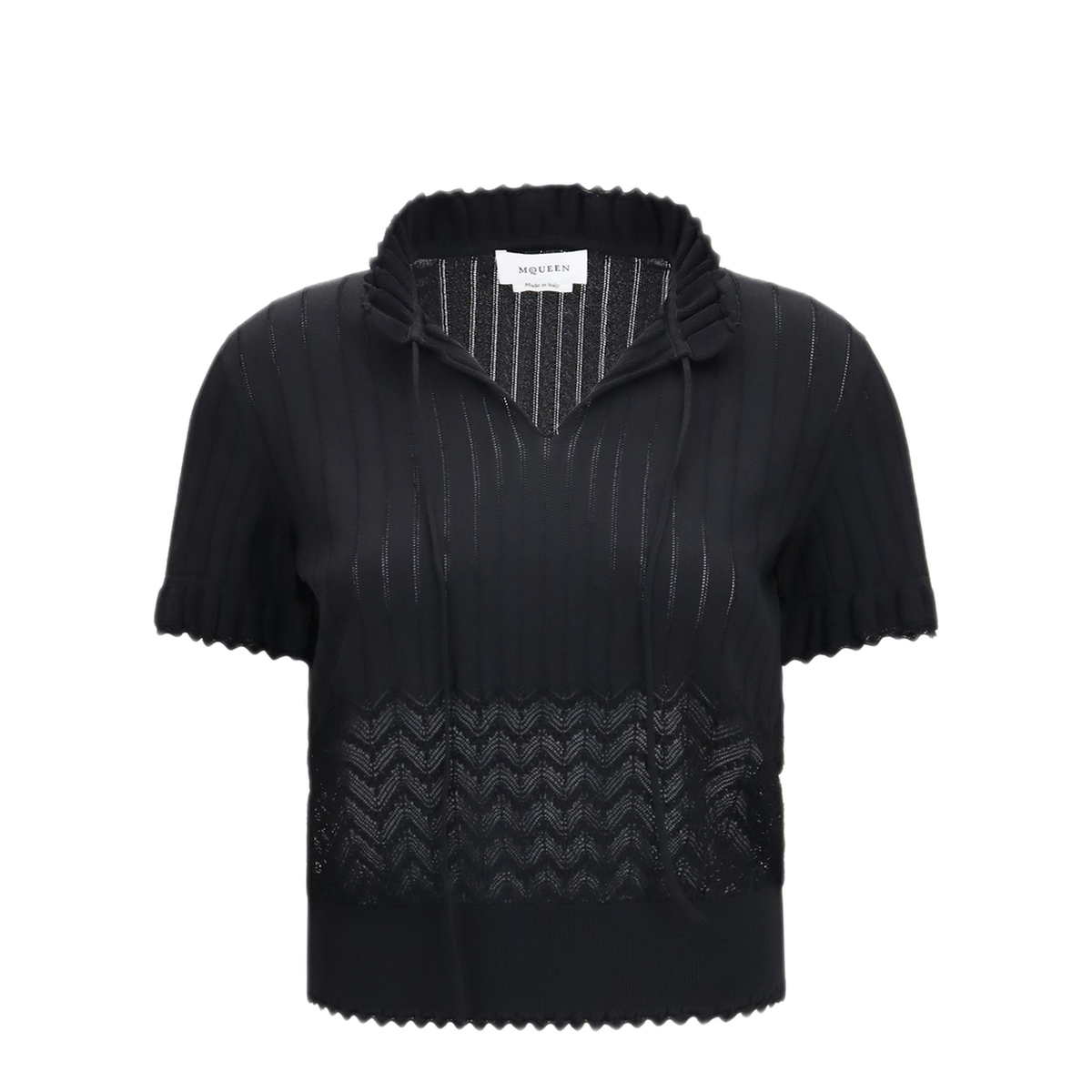 MAYFEYR - Alexander Mcqueen - Open Knit T Shirt - 876348Q1BH31000