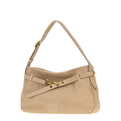 MAYFEYR - Miu Miu - Sand Nappa Leather Shoulder Bag - 5BC2152BBLF0036