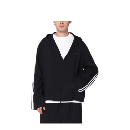 MAYFEYR - Adidas & Y3 - 3 Stripes Black Zip Cardigan - JW7354PLBLK