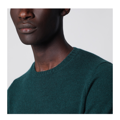 MAYFEYR - Drumohr - Dark Green Cashmere Crew Neck Sweater - D7K103WS490