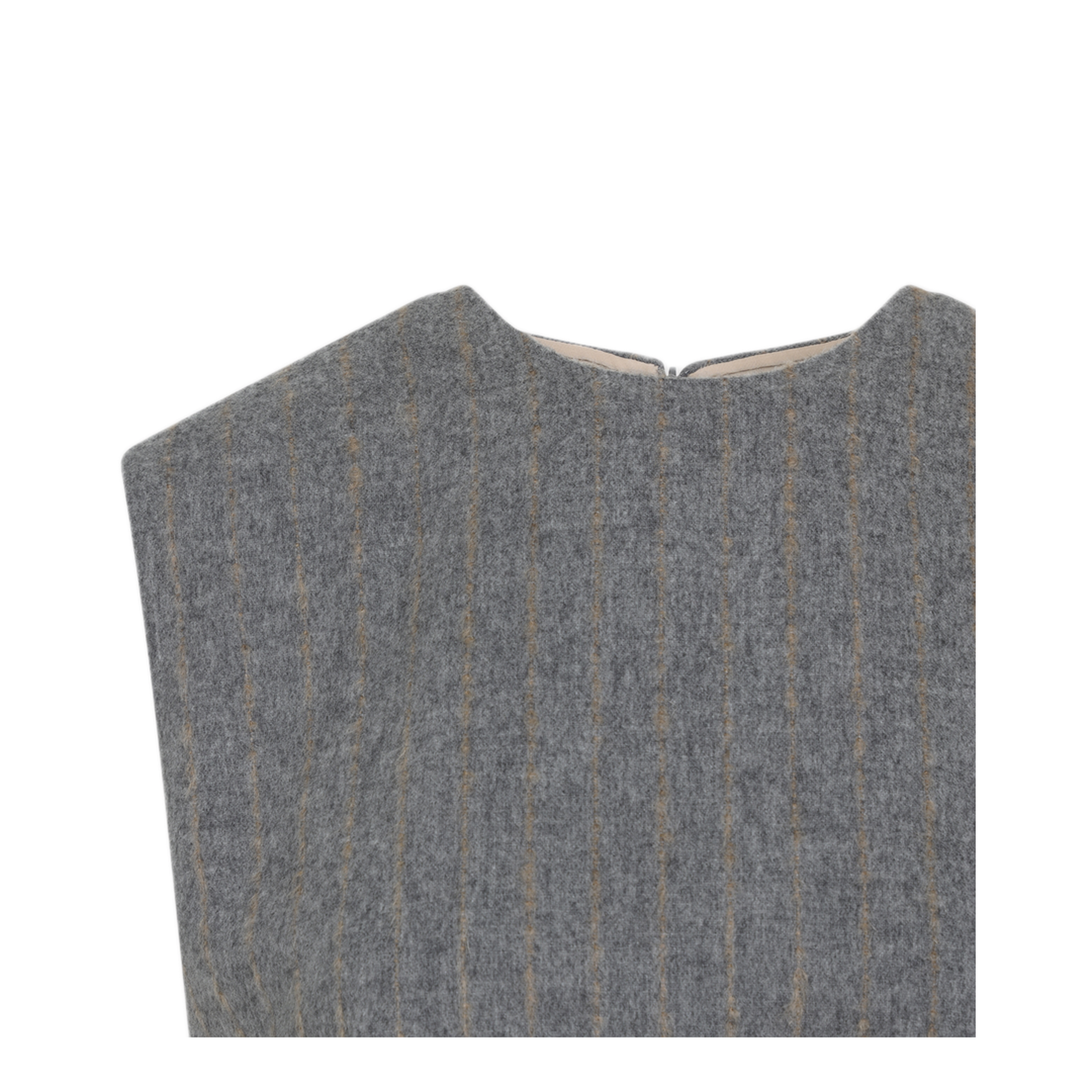 MAYFEYR - CARVEN - Grey Wool Sleeveless Shift Top - 6252K21166N751