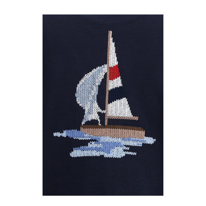 MAYFEYR - Thom Browne - 4 Bar Boat Cotton Cardigan - MJT582E00535