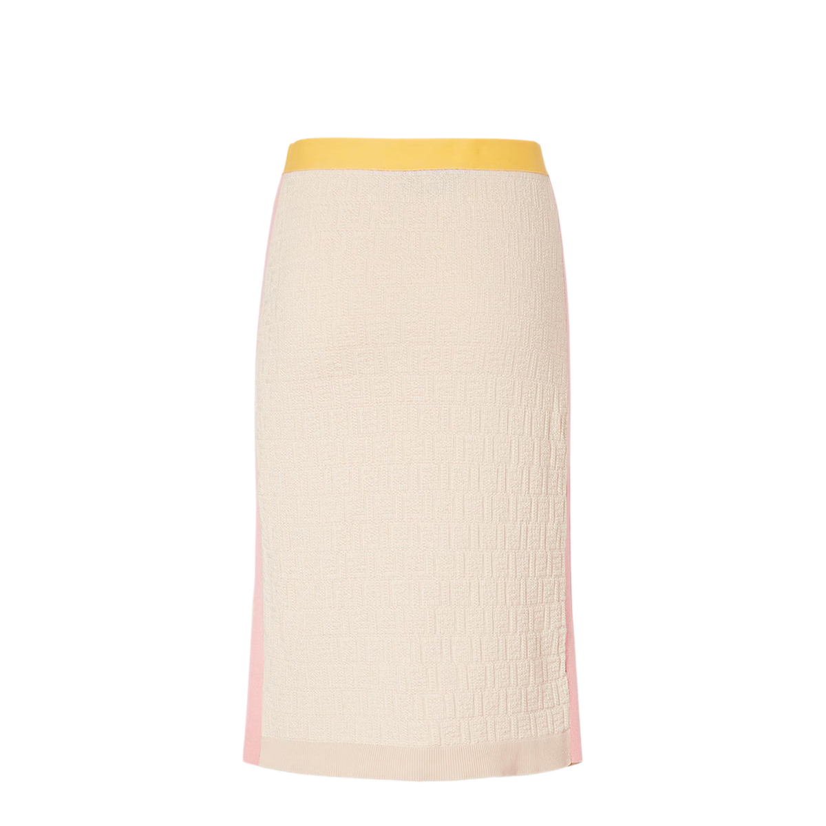 Light Beige Cotton And Silk Skirt