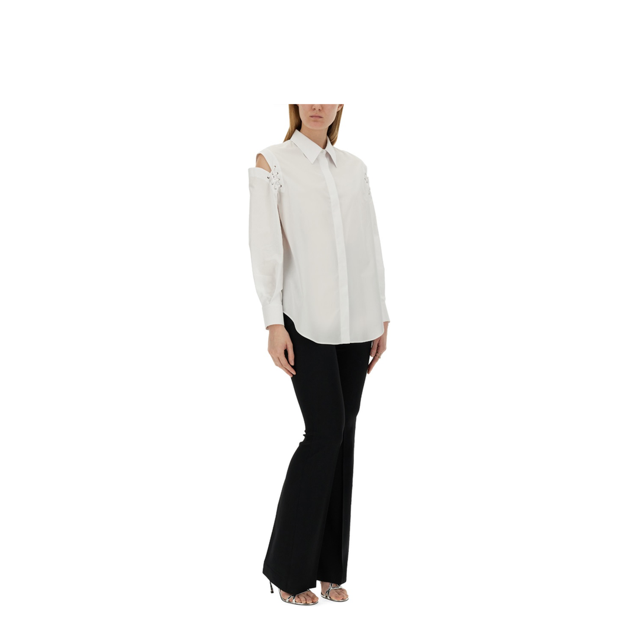 Shirt with cutouts