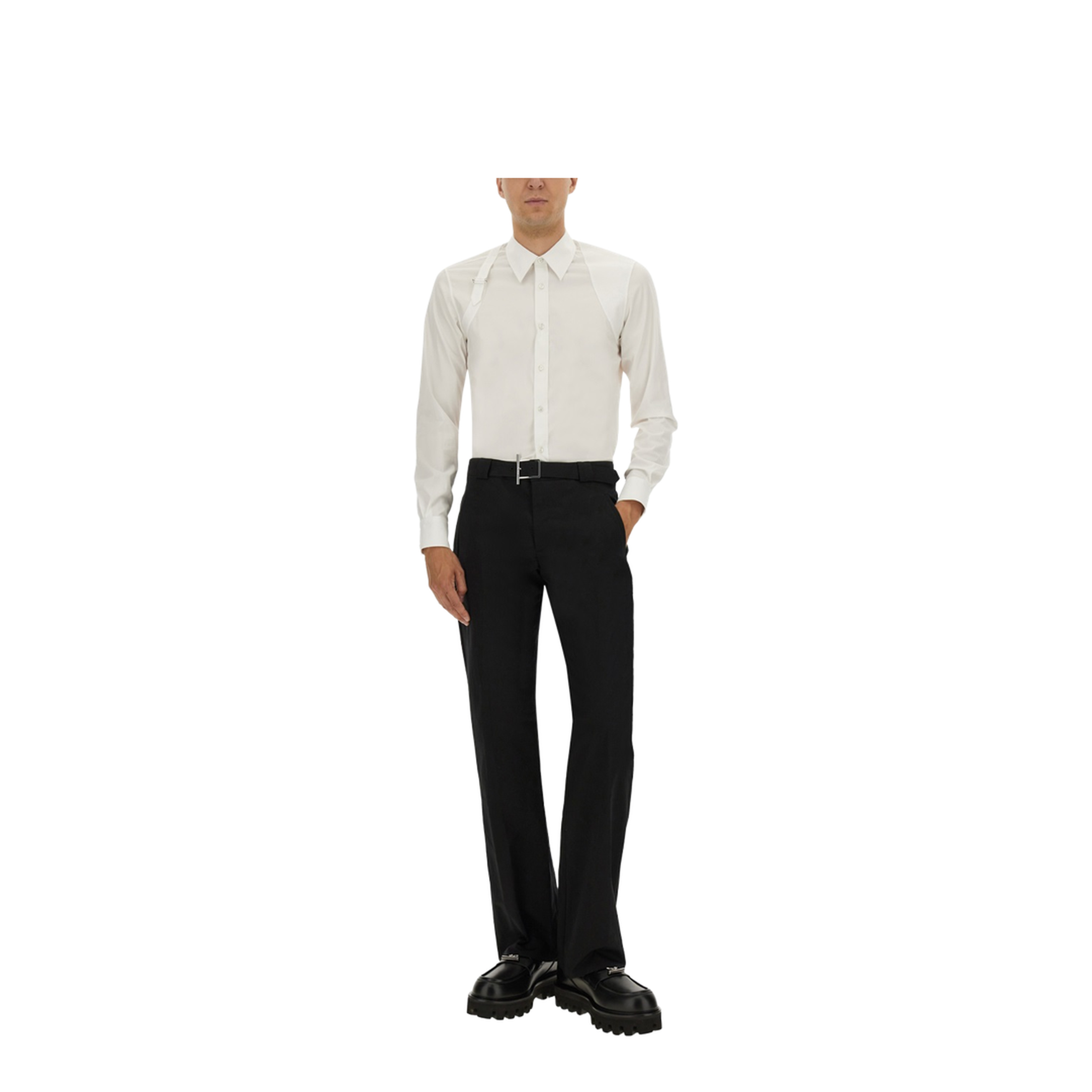 Pants with T-Bar Belt