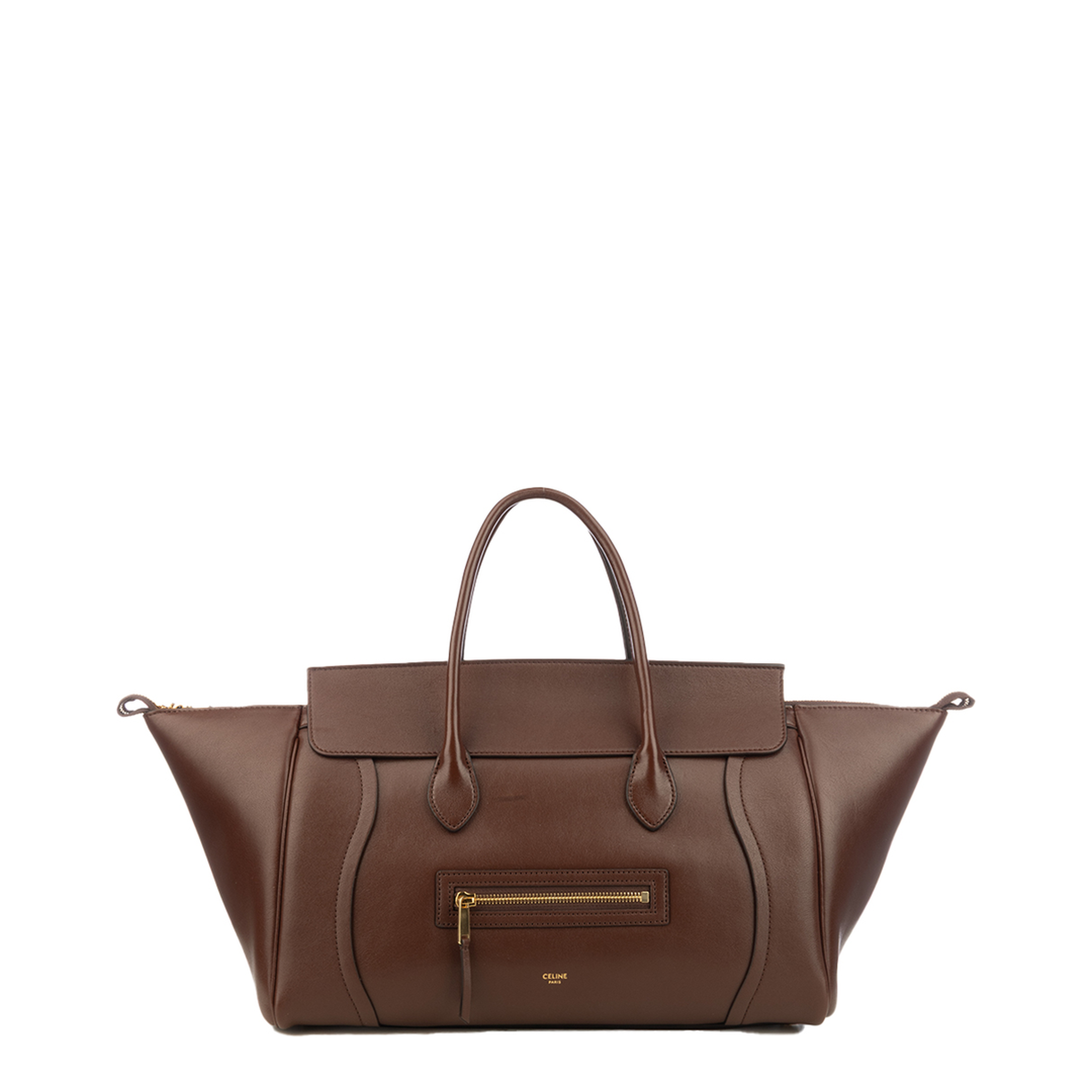 Medium New Luggage Bag Leather Brown