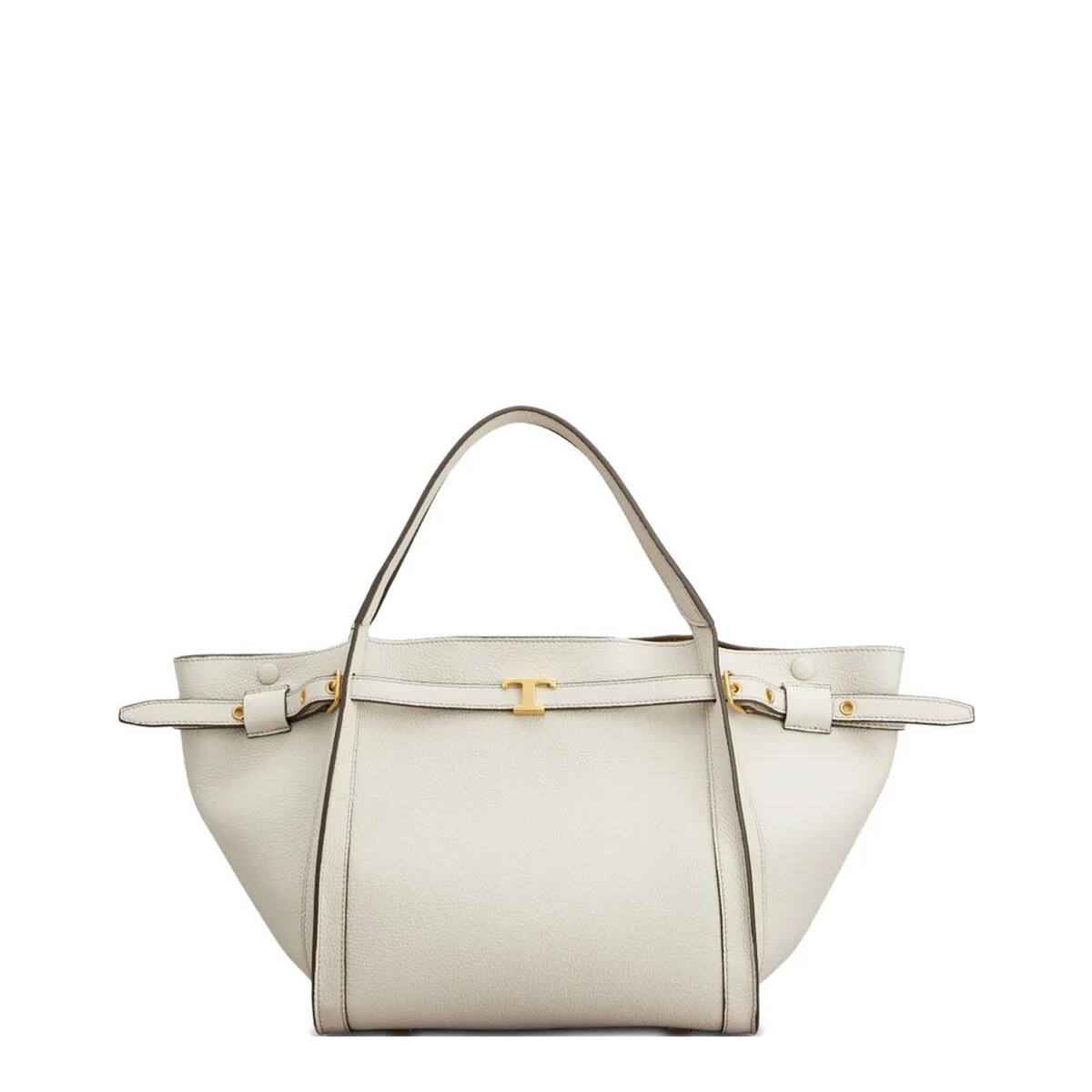 T Timeless Medium Calf Leather Tote - White
