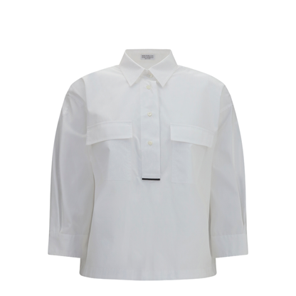 MAYFEYR - Brunello Cucinelli - Cotton Shirt With Monili Details - MH772NA905