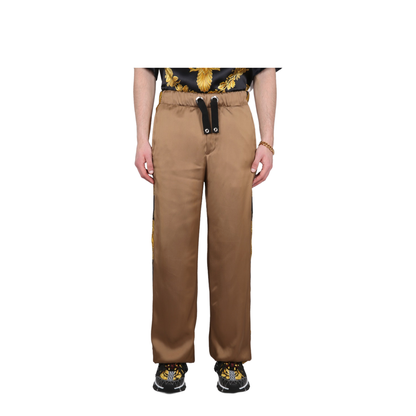 Barocco Print Track Pants Brown