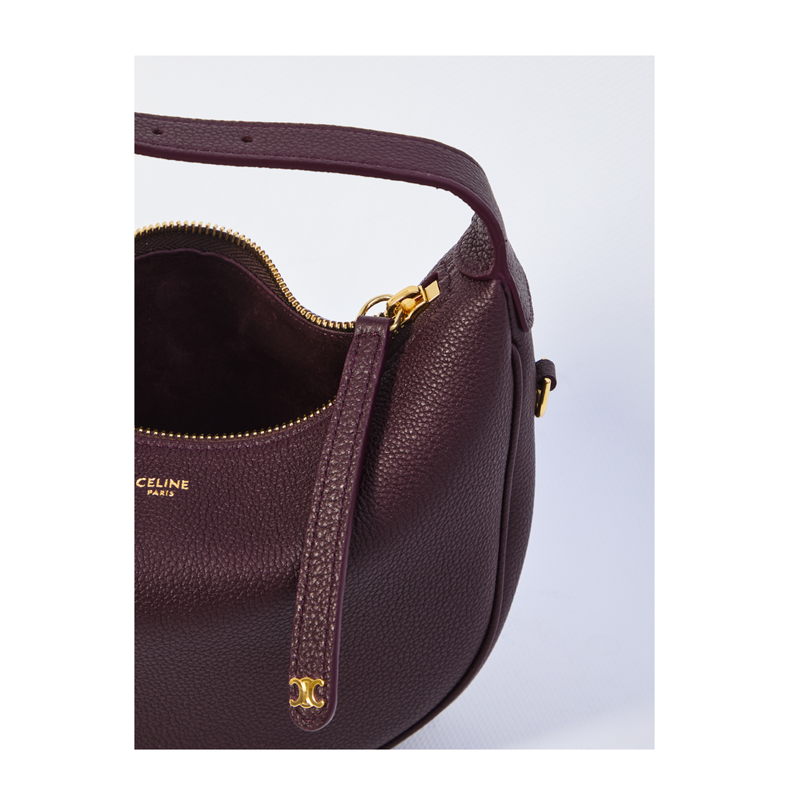 Lulu Teen Bag in Grained Bordeaux Calfskin Leather