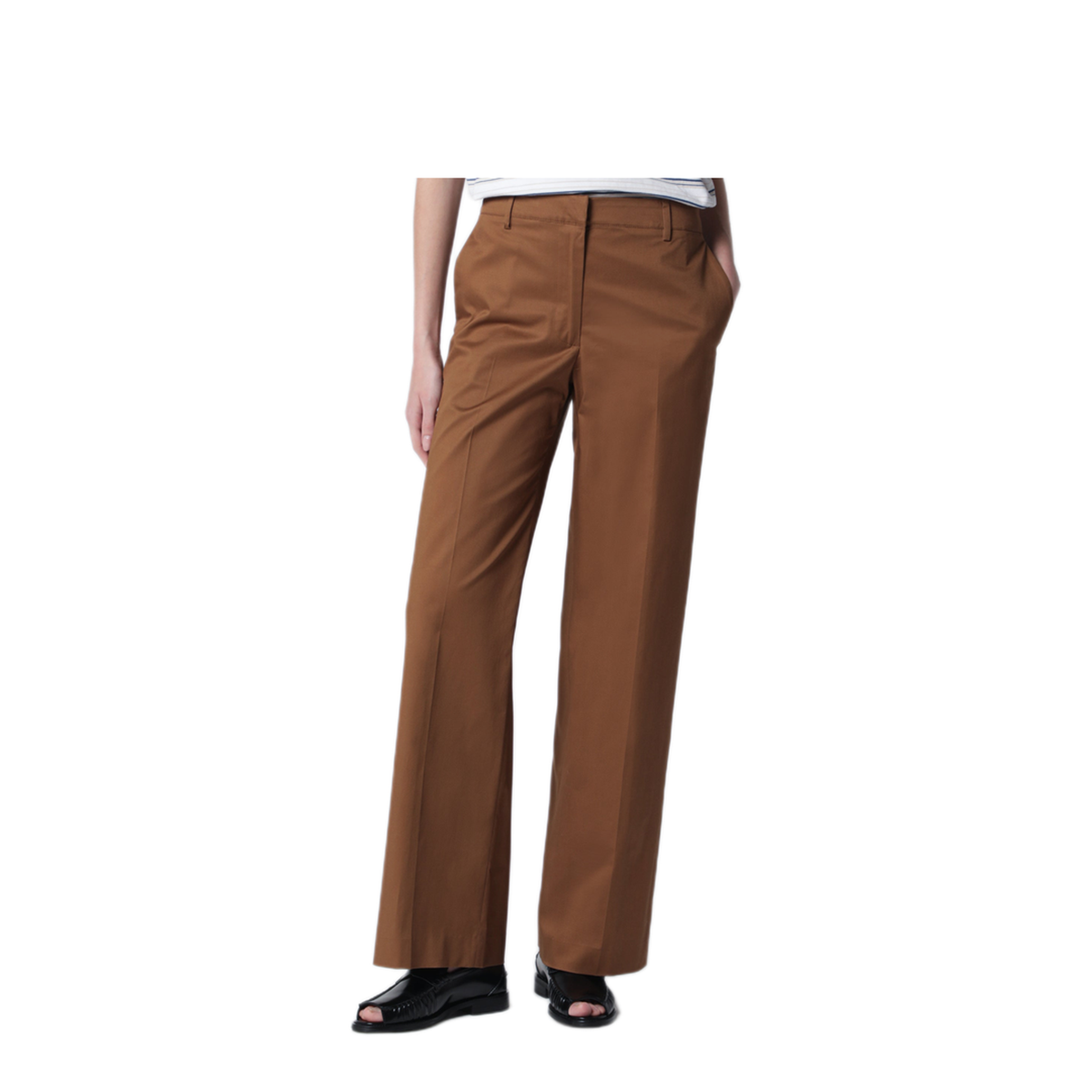 MAYFEYR - PT Torino - Francoise Beige Cotton Blend Trousers - CDVSFSZ00STDVD100870