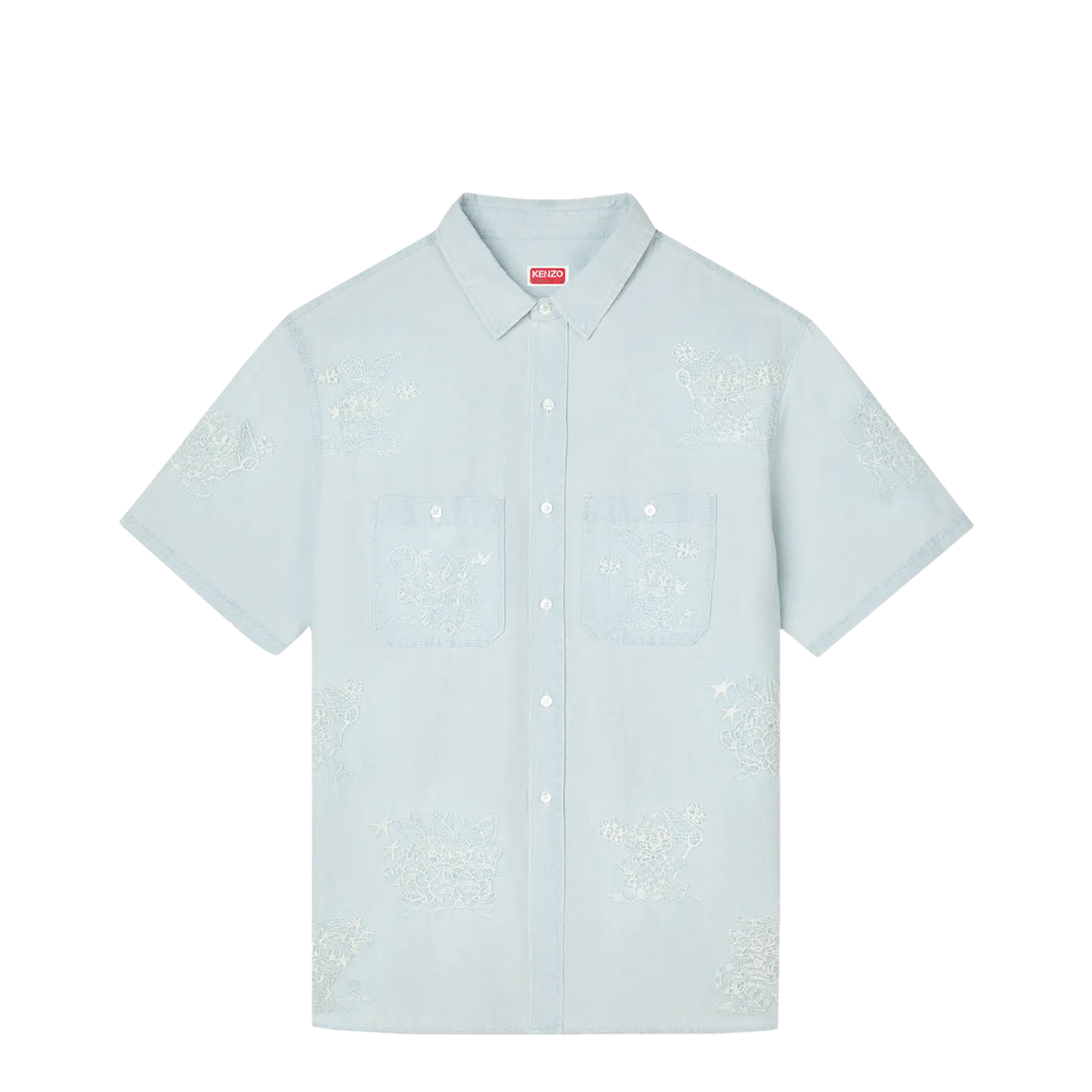 MAYFEYR - Kenzo - Cartoon Embroidered Short Sleeve Shirt - FG55DC1047F0