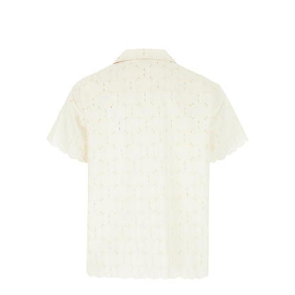 Short Sleeve Shirt Classic Collar Front Button Closure