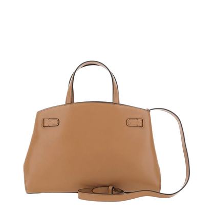 Pimlico Small Beige Handbag With Adjustable And Removable Shoulder Strap In Leather