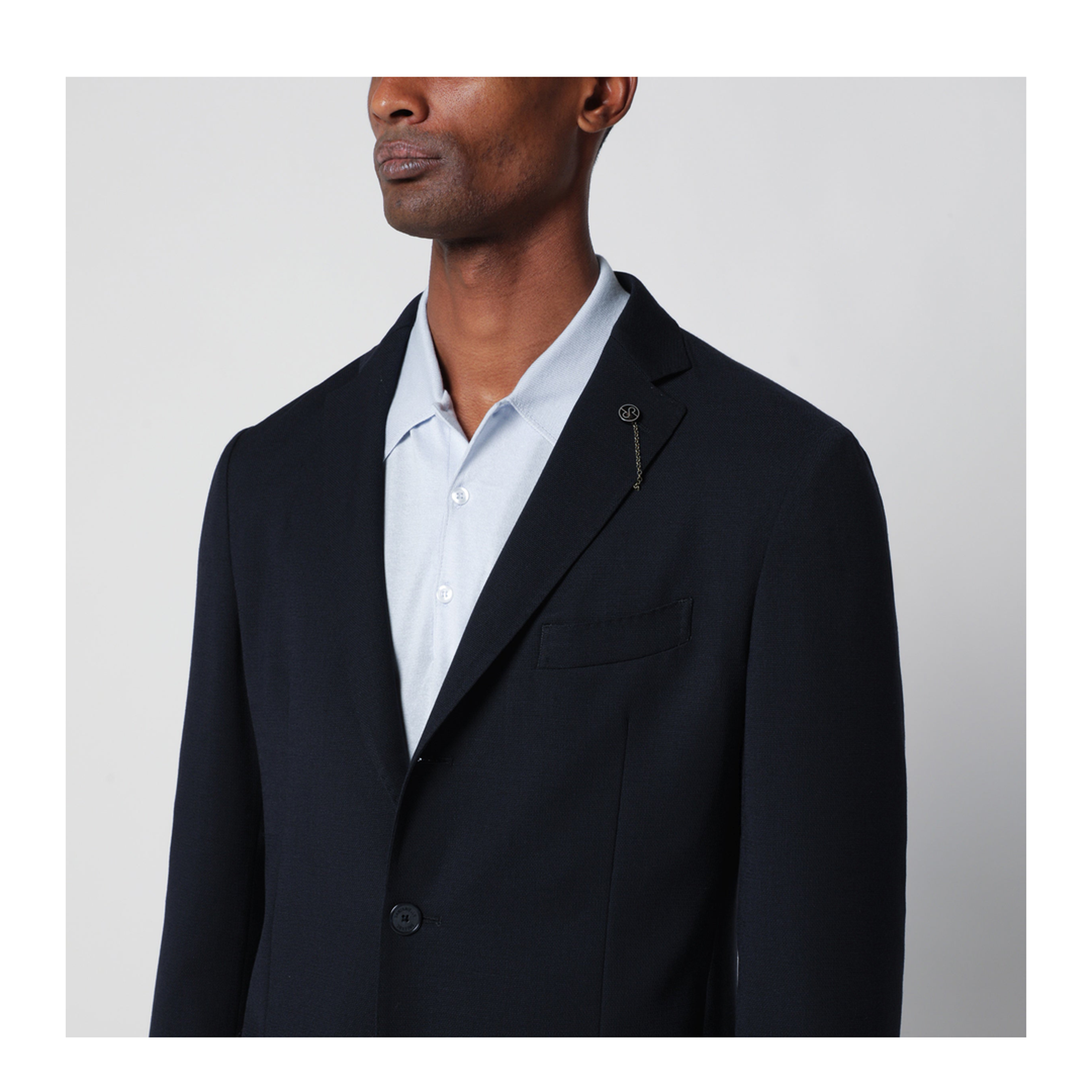 MAYFEYR - Santaniello - Black Single Breasted Wool Blend Jacket - E4166BWO79B