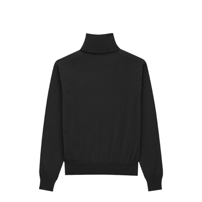 Cashmere Wool and Silk Turtleneck Pullover
