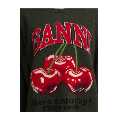 MAYFEYR - Ganni - Wool-Blend Crew-Neck Sweater - A1070112861