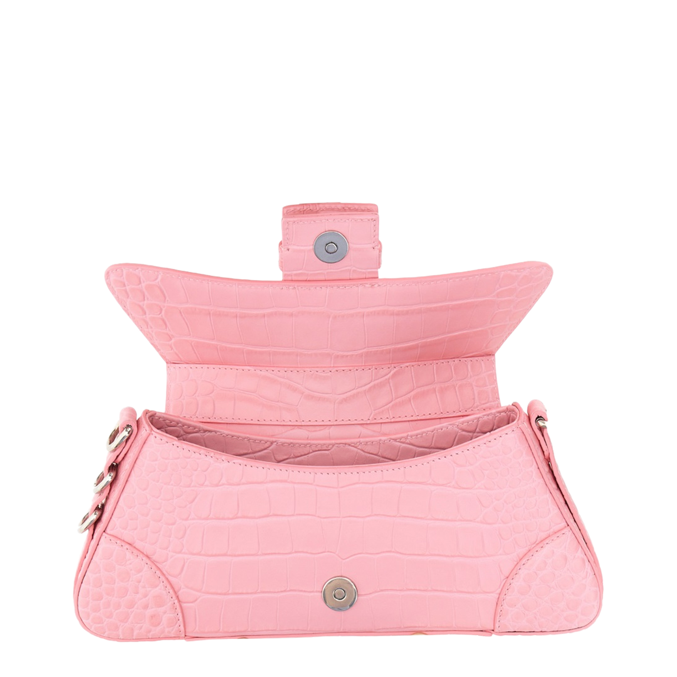 Lindsay Bag With Shoulder Strap In Pink Calfskin