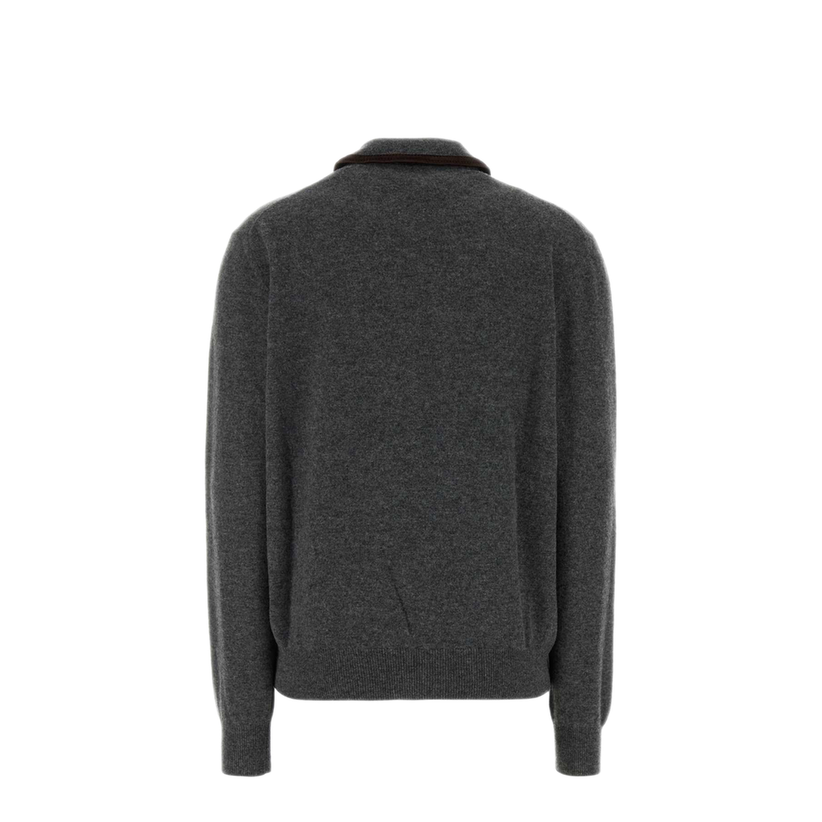 MAYFEYR - Miu Miu - Dark Grey Wool Blend Cardigan - MMF03USOOO6029F0480