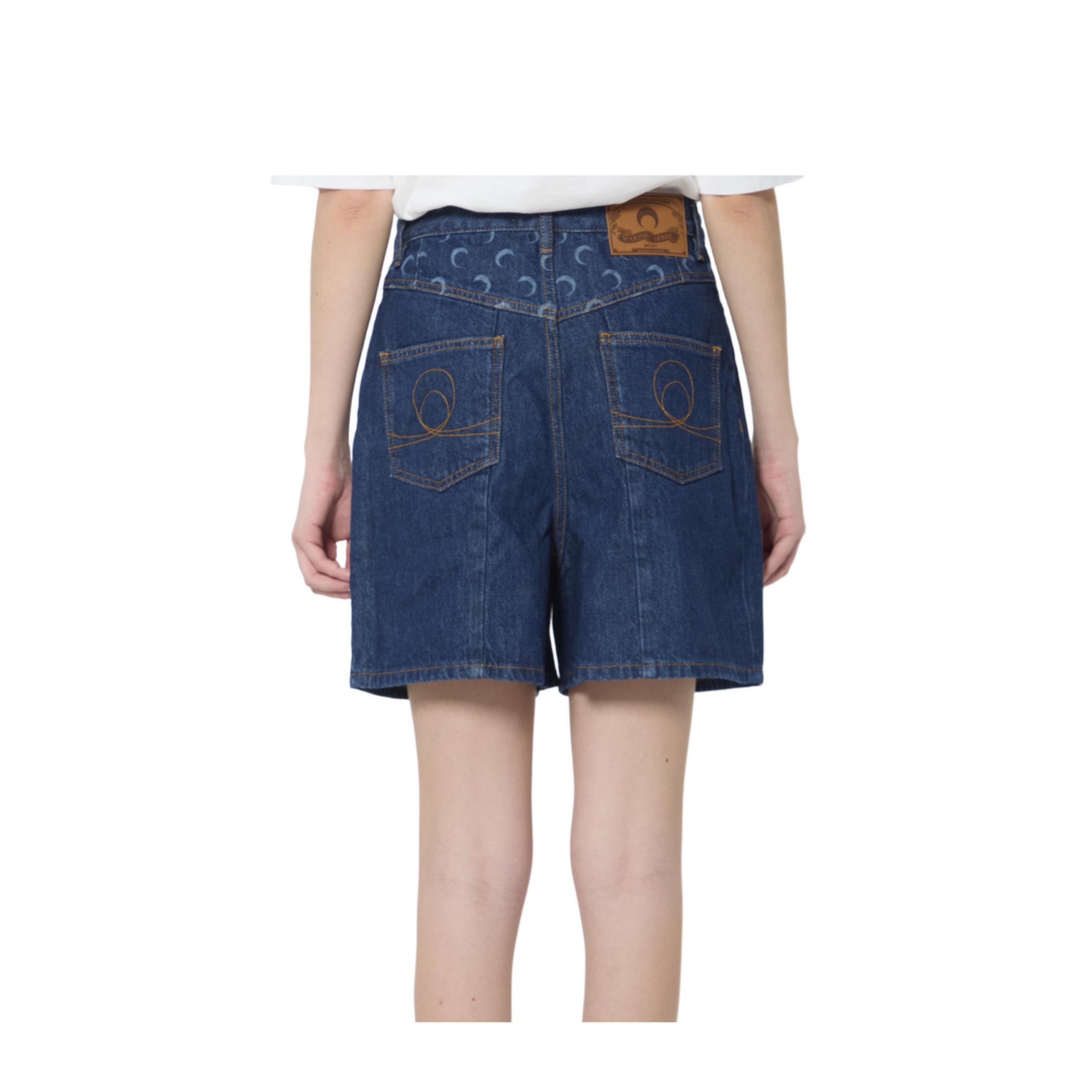 MAYFEYR - Marine Serre - Midnight Denim Shorts - WSH018ARDEN0002BL80