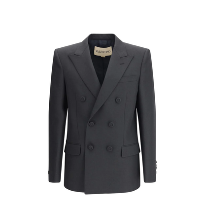 Black Polyester Blend Jacket
