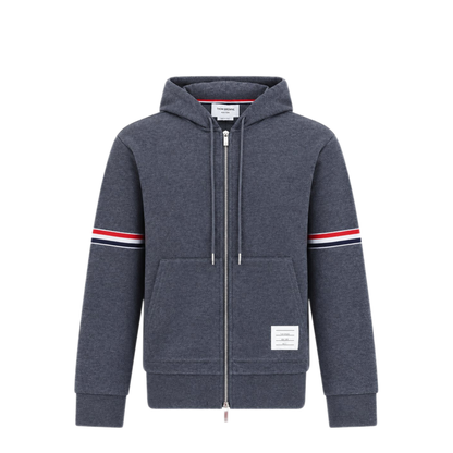 Classic Loopback 4 Bar Zip Up Hoodie