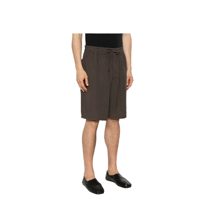 Drawstring Bermuda Shorts in Printed Modal