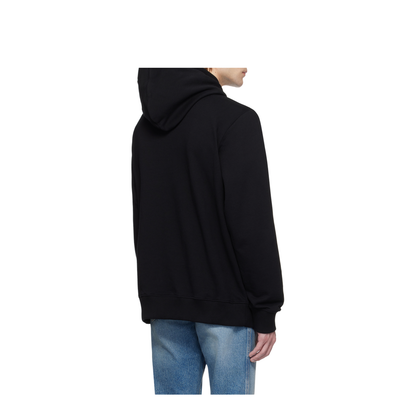 Printed Universe Logo and Planet Hoodie Black