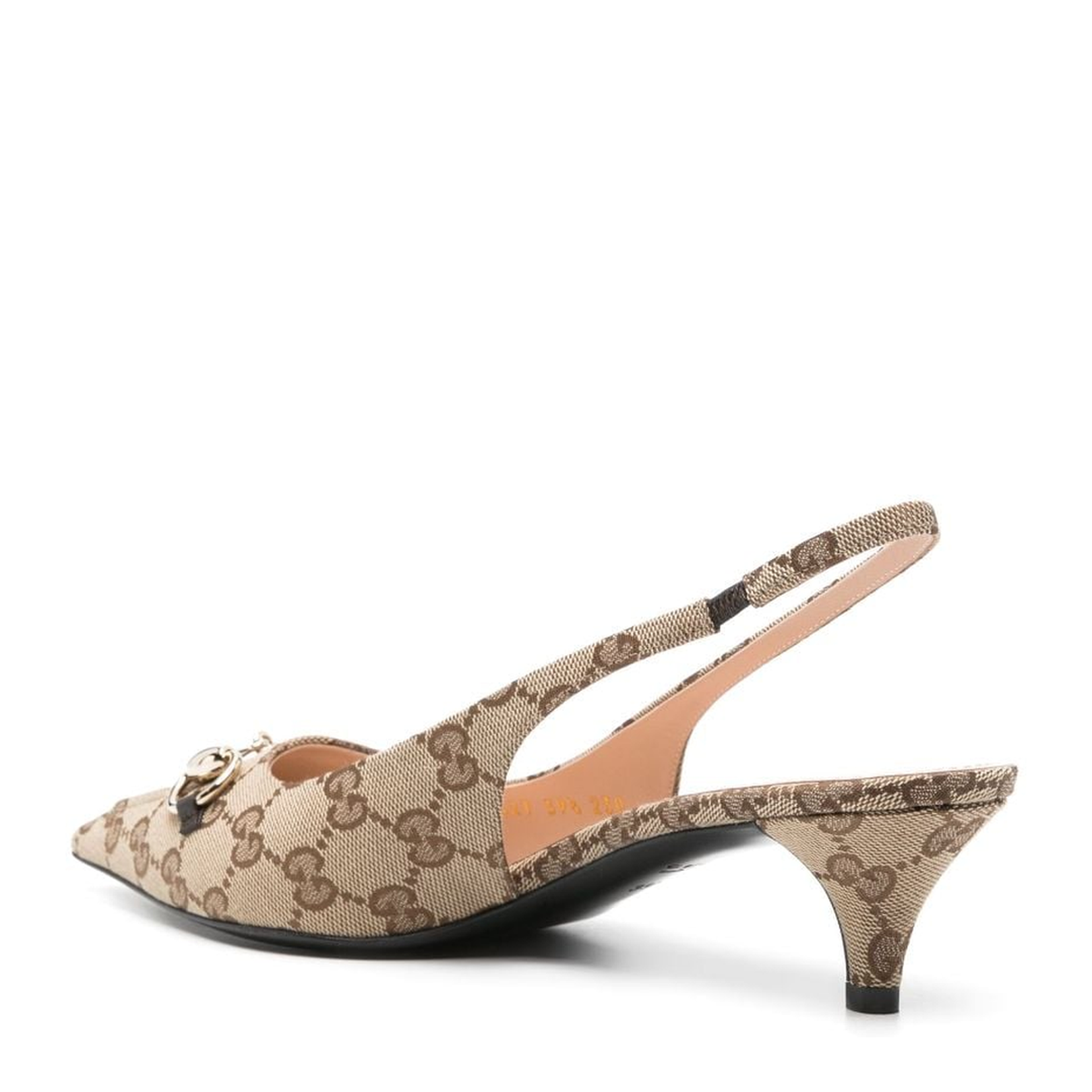 Slingback Pump with Horsebit in Beige