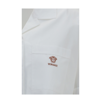 MAYFEYR - Versace - Cropped Cotton Poplin Shirt - 10256801A138781W000