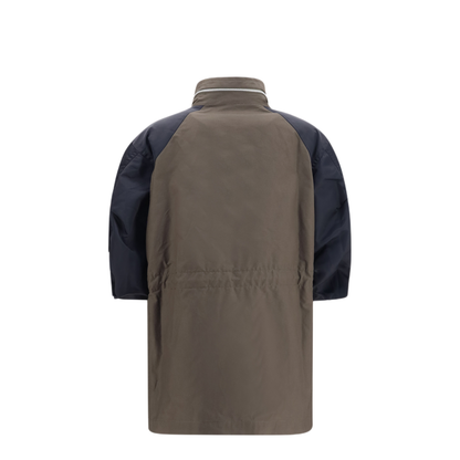 MAYFEYR - Sacai - Nylon And Cotton Jacket With Three Quarter Sleeves - 2608576505