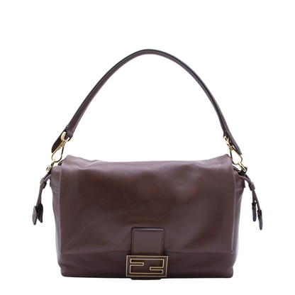 Mamma Baguette Medium Leather Shoulder Bag - Brown