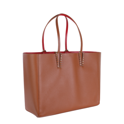 Cabata Studded Leather Shoulder Bag - Brown