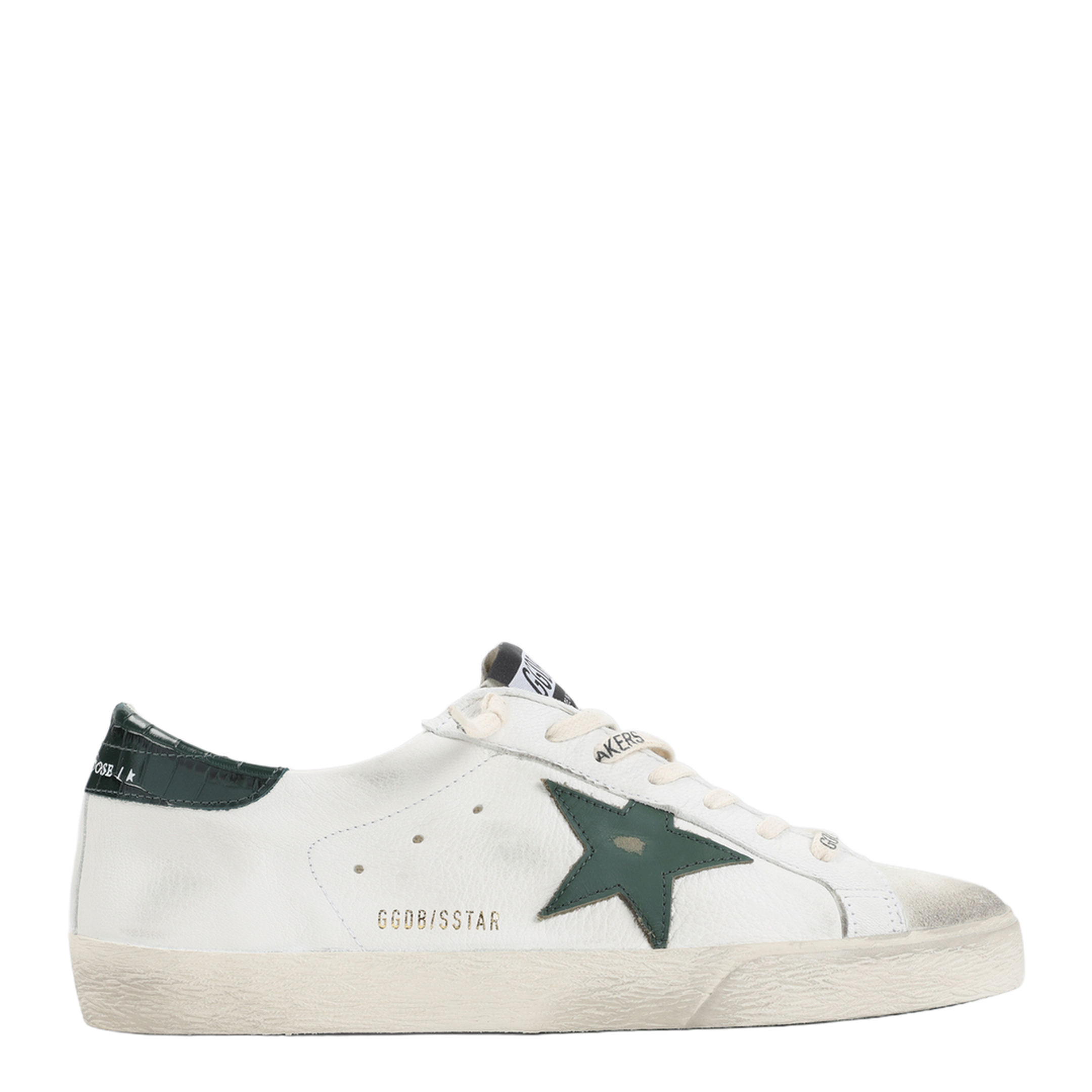 Super Star Nappa Upper Suede Toe and Tongue Leather Star Printed Leather Heel