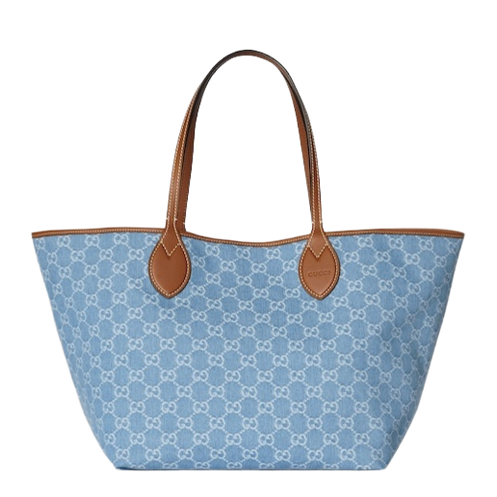 Totissima Large Tote Bag in Blue and White GG Denim